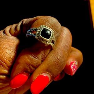Black dyi authentic ring in prefect condition. I had it size to a size nine.